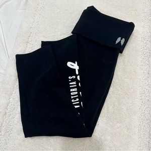 Victoria’s Secret Cotton Angel Foldover Logo Crop Legging Small